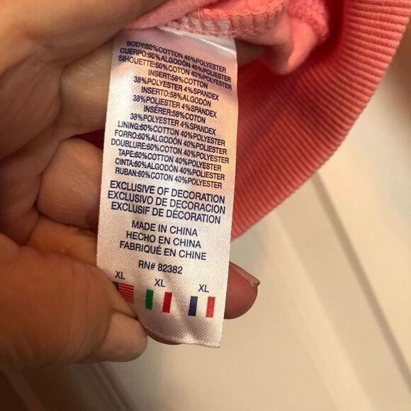 CHAMPION - NWT Big Girls Rainbow Bubble-Logo Hoodie Sz XL Guava Pink. ADORABLE! - Picture 9 of 13